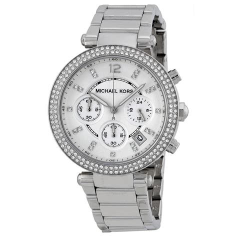 michael kors ladies silver parker watch|Michael Kors mk5353 best price.